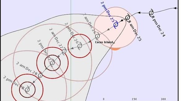 Cyclone Kate batters Cocos, Keeling islands off WA coast
