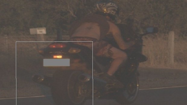 A hooning bike rider caught by a WA speed camera.