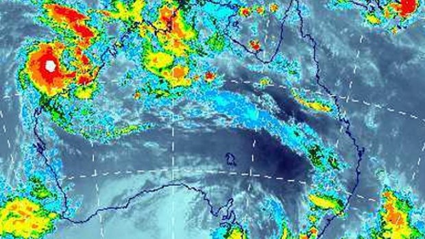 Cyclone Stan looms off the WA coast last season.