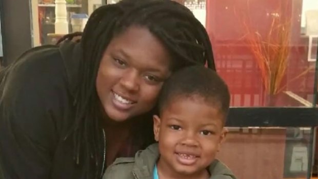 Romechia Simms with her son, Ji'Aire Donnell Lee. 