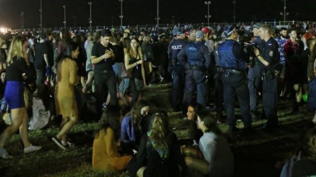 There was a significant police presence at the Groovin' the Moo festival.