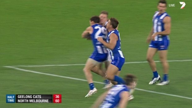 Brent Harvey has been offered a one-match suspension for this clash with Joel Selwood.