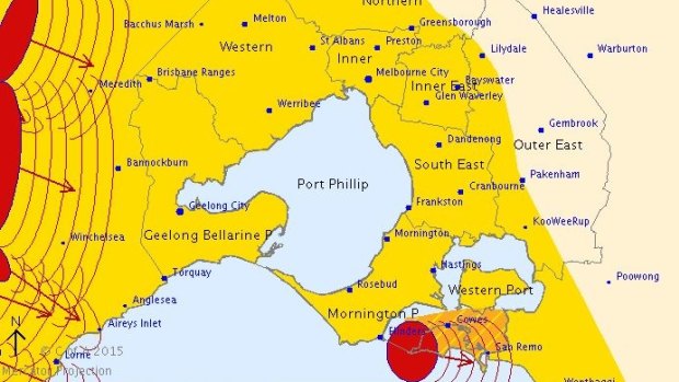 A severe thunderstorm warning has been issued for the Melbourne area.