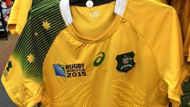Controversial: The Wallabies' World Cup jersey.