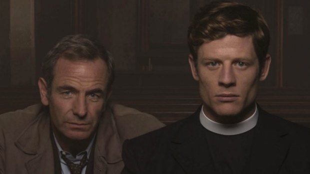 Multiple deaths: Robson Green as Geordie and James Norton as Sidney have much to investigate in Grantchester.
