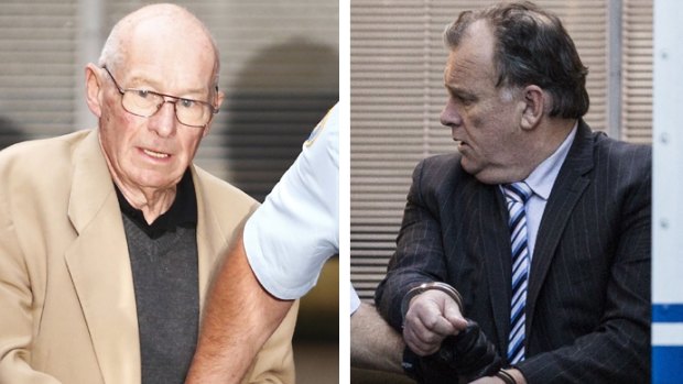 Roger Rogerson (left) and Glen McNamara during their trial for the murder of Jamie Gao during an "inept" drug rip-off.