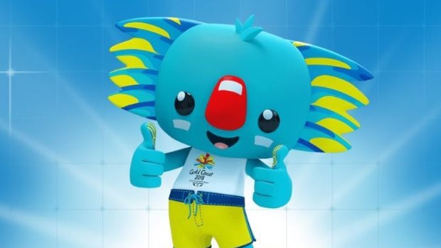 Borobi the surfing koala, official mascot for the 2018 Gold Coast Commonwealth Games which will be in the news this year as the Gold Coast prepares. 
