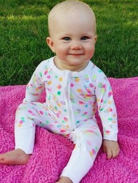 One of last year's Bonds Baby Search winners in the popular Confetti Wondersuit.