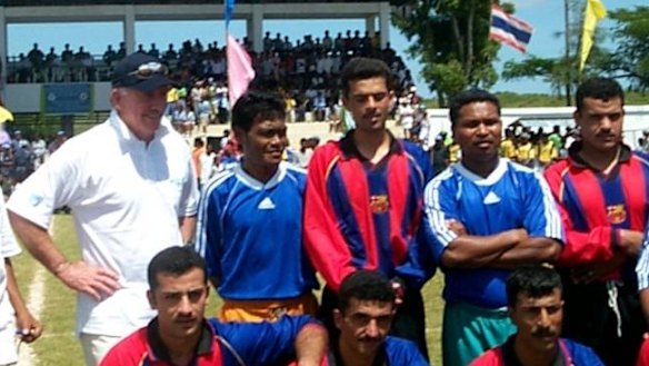 Advocate for refugees: Ian Chappell in East Timor 2002.