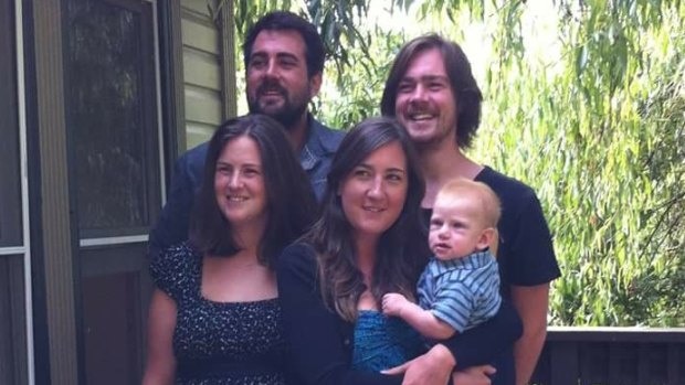 Anne-Louise van den Nieuwenhof with her siblings Mary-Ellen, holding Emerson, Timothy and Michael.