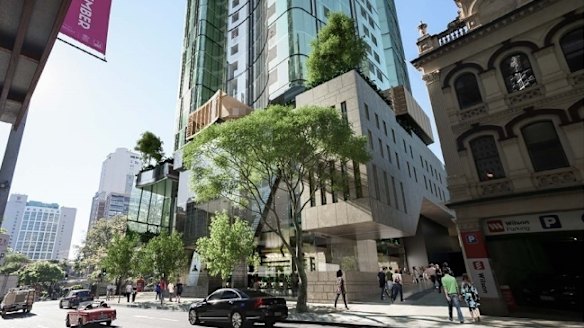 The tower proposed for 30 Albert St, Brisbane.