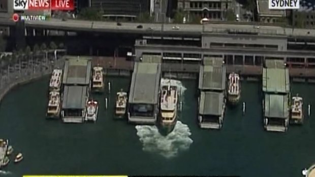 The ferry docks at Circular Quay.