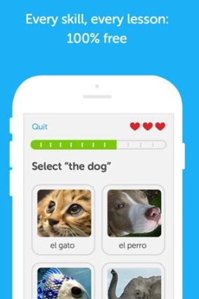 The Duolingo app teaches your kids to talk a new language.