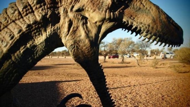 The dinosaur that greets visitors to the Australian Age of Dinosaurs complex has been joined by 10 others, showing what roamed the earth millions of years ago.