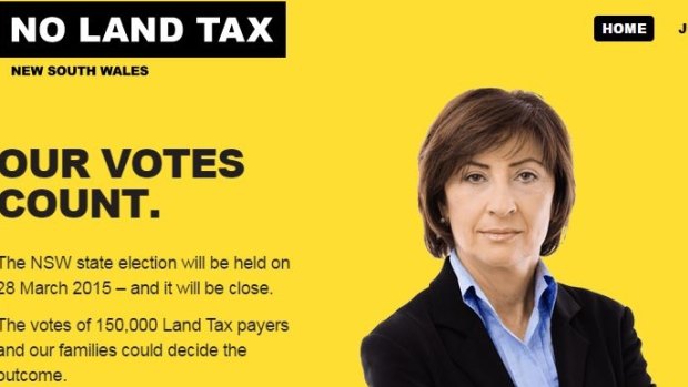 Rebecca Schembri as she appears on the No Land Tax website.