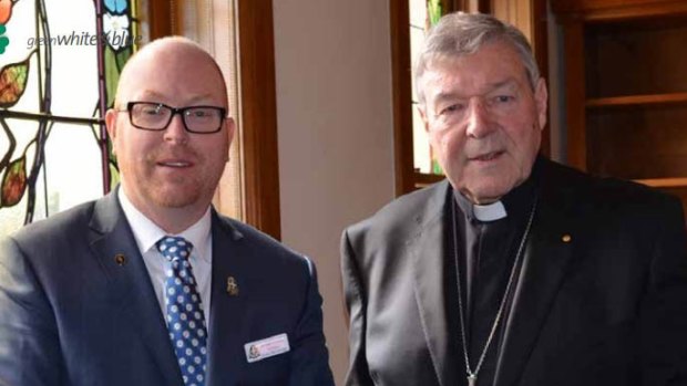 Principal of St Patrick's College John Crowley (left) was new to the role and, he says, "naive" when he showed Cardinal George Pell around the school last year.
