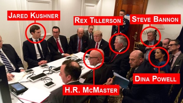 Trump's 'war room' at Mar-a-Lago.