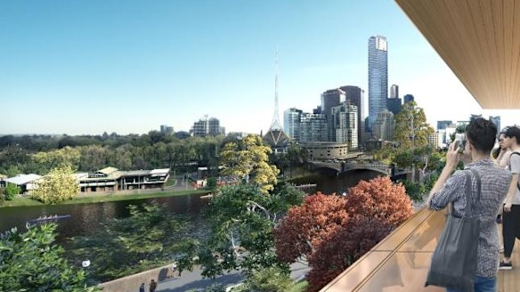 The view from the planned store's balcony. 