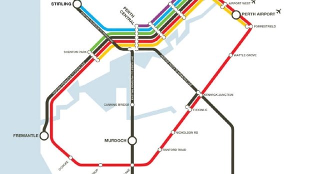 The original Metronet layout drawn up by WA Labor was the topic of much debate about costings.