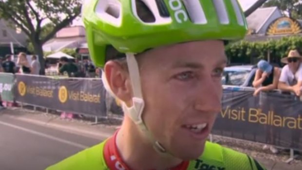 Cyclist Brendan Canty after  Sunday's Australian road race championships.
