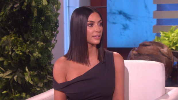 Kim Kardashian appeared on the Ellen show on April 27, 2016.
