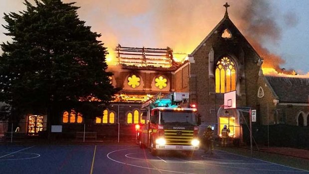 Reader Garry Furlong took this picture of the fire at the historic St James Church.