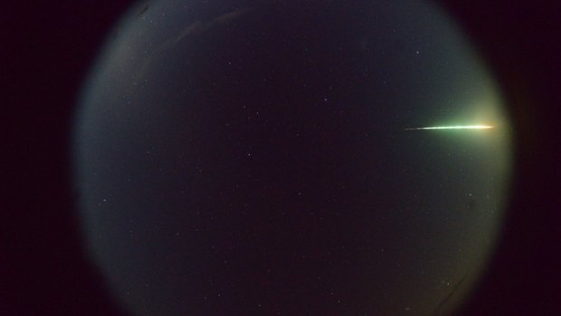 An image of the streaking meteorite.