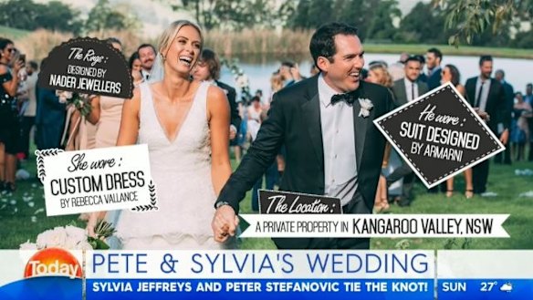 The Today show helped flog the wedding vendors on Monday morning.