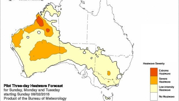Bureau predicts heatwave to cover almost all of WA by Sunday onwards.
