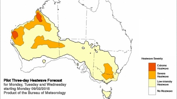 Heatwave continues from Monday over much of Australia.