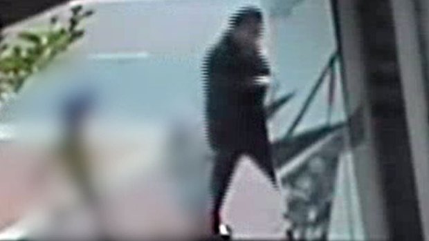 CCTV footage was released as part of the manhunt.