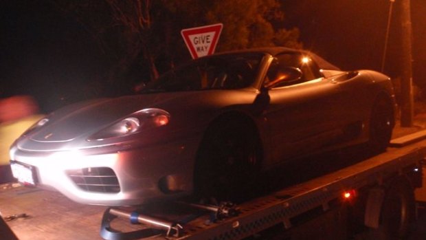 This Ferrari was impounded after the driver allegedly drove it 45km/h over the limit.