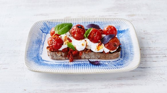 Predictable: tomato and ricotta bruschetta from Jamie's Italian. 