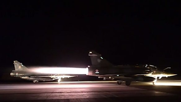 The French Ministry released a video on its YouTube channel showing the fights jets taking off from United Arab Emirates.