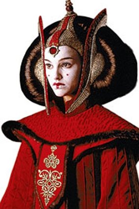 Natalie Portman as Queen Amidala in Star Wars.