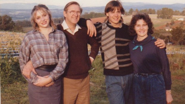 Susan Berg (far left) in the last photo taken with her parents and brother before the boating accident.