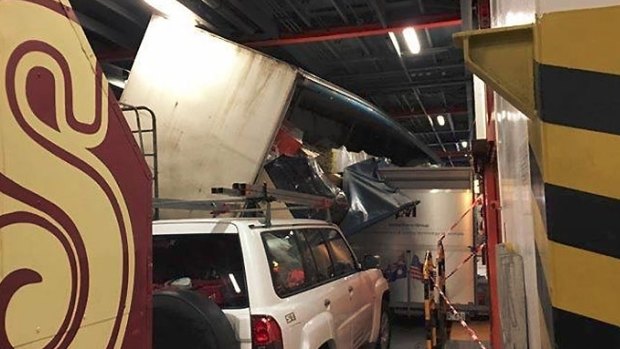 "That's gonna be one huge insurance claim," said one passenger of the carnage below-decks.