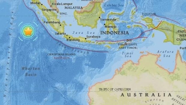 The powerful quake struck at 7.49pm local time south-west of the Mentawai islands in West Sumatra, Indonesia.