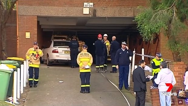 The scene of the fire at Early Street, Parramatta.