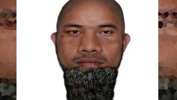 A composite image of the wanted man.