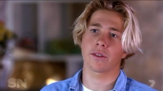 Cooper Allen recalls to Sunday Night how a great white attacked him and the 'pressure' he felt as it knocked him off his board.