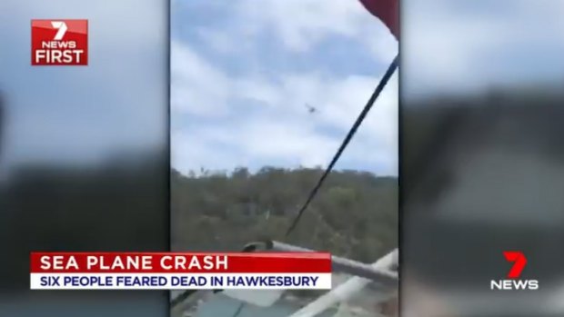 The footage, aired by Seven News, reportedly captured the last moments of the sea plane in the air. 
