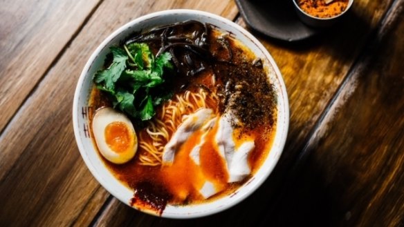 Ramen with chilli coriander from Chaco Ramen.