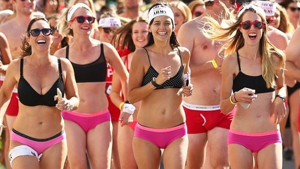 Hundreds of brave Canberrans stripped down to their undies for last year's event.