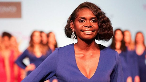 Magnolia Maymuru poses during the Miss World Australia 2016 National Final.