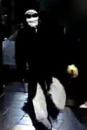 CCTV footage of the man who robbed the Belconnen Soccer Club in August.