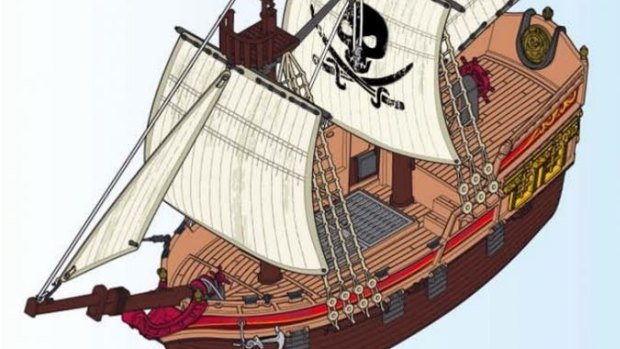 A Playmobil pirate ship.