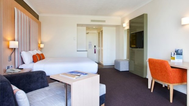 A refurbished room at the Mercure Gold Coast Resort.