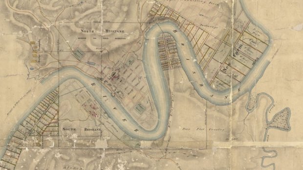 Map of Brisbane Town, 1844.