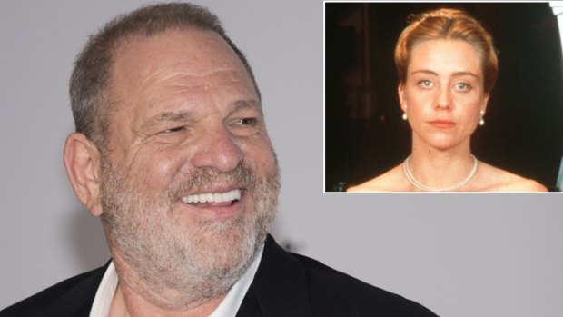 Harvey Weinstein and British actress Sophie Dix, who claims he sexually harassed her in the 1990s.